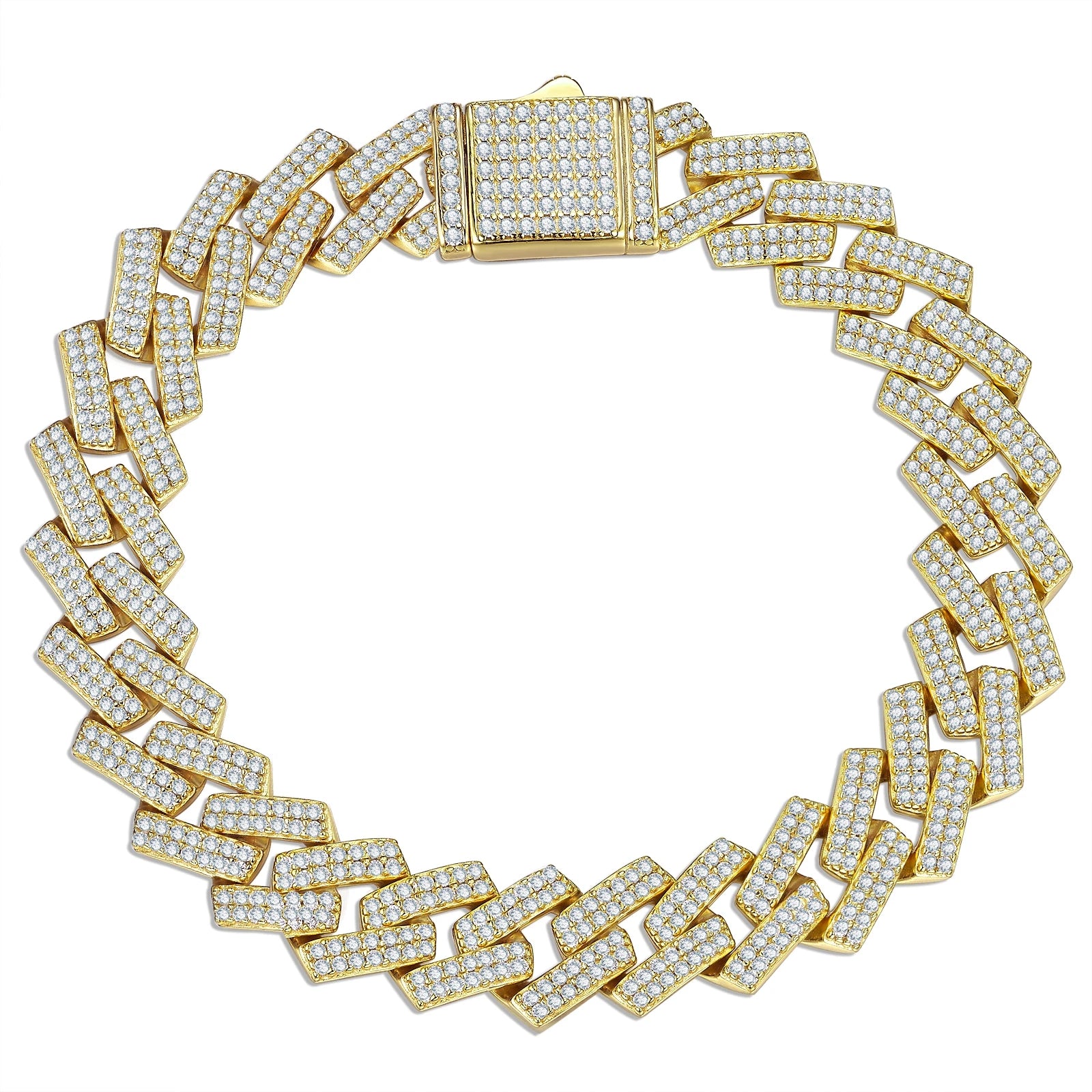 Iced Cuban Link Moissanite Bracelet