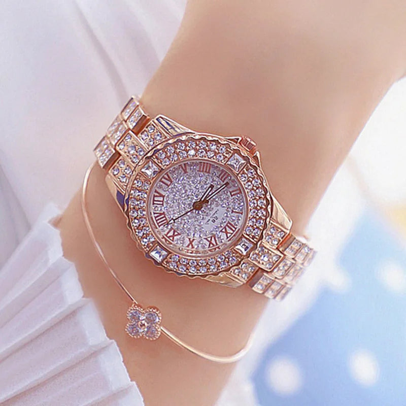 Celestial Radiance Diamond Watch - Luxury Gold Timepiece