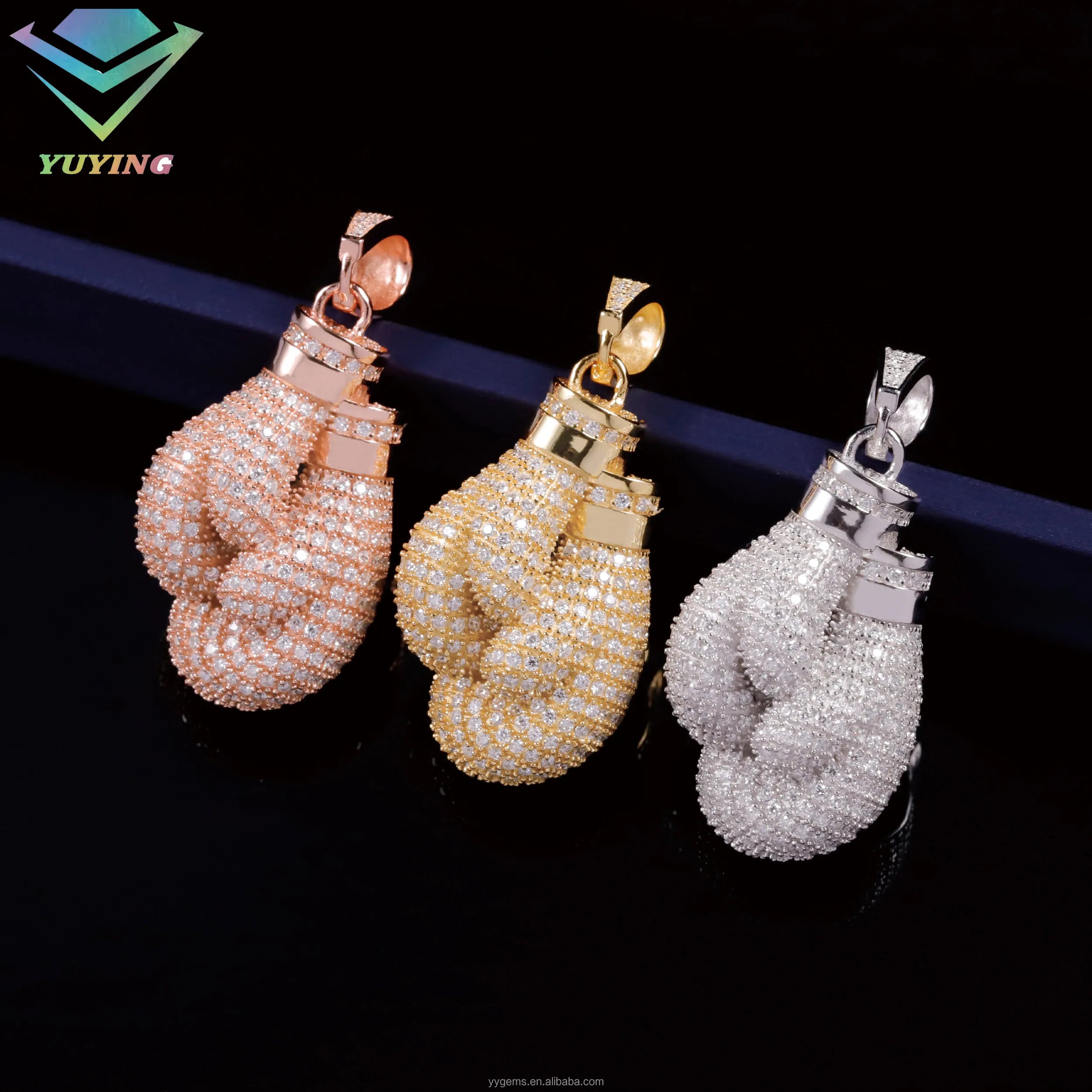 VVS Moissanite Pendant - 925 Sterling Silver in Gold Plating