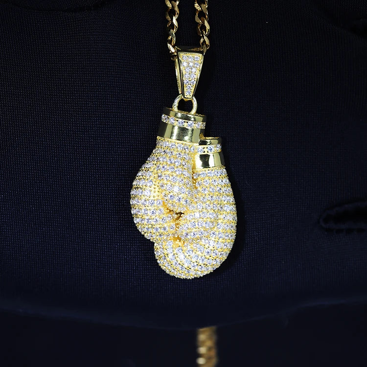 VVS Moissanite Pendant - 925 Sterling Silver in Gold Plating