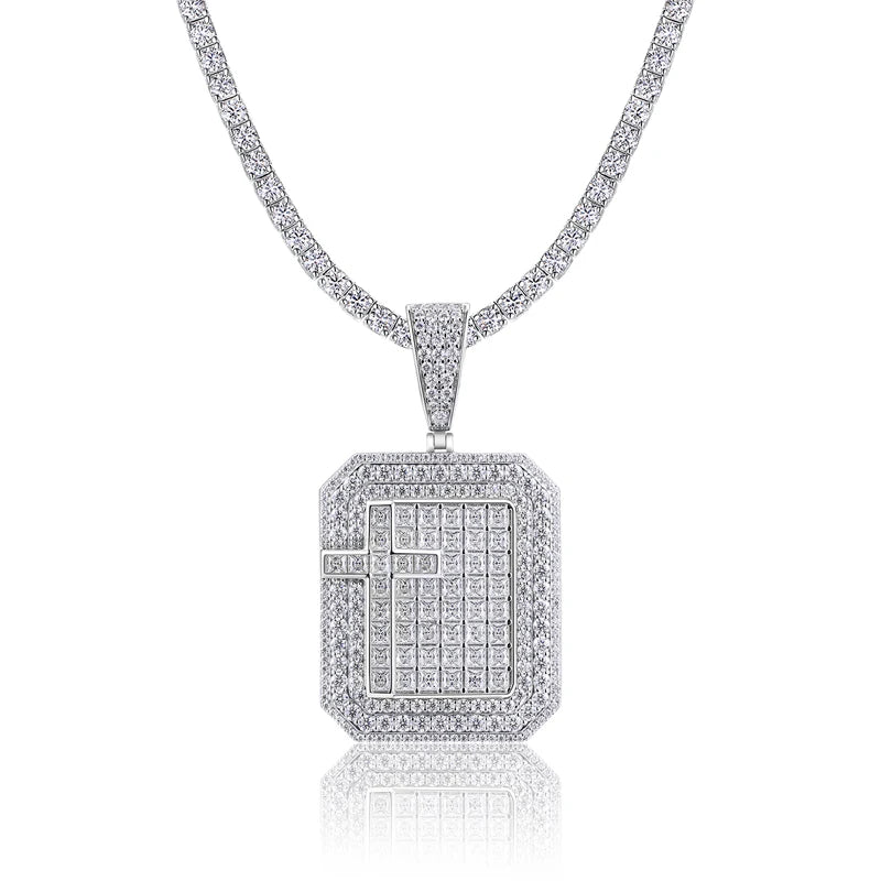 Sovereign Shield Moissanite Pendant - 18K Gold Plated S925 Silver