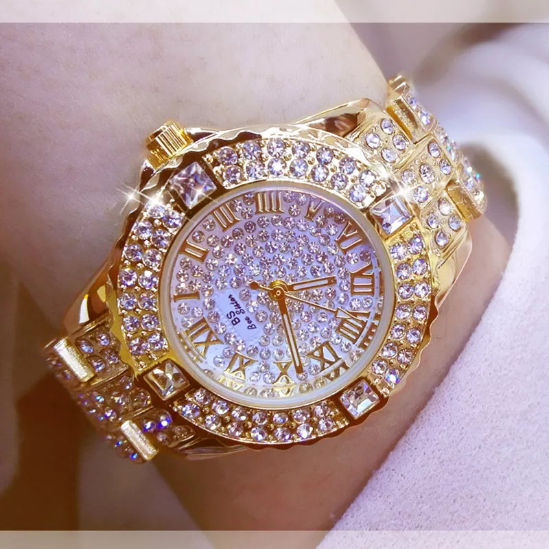 Celestial Radiance Diamond Watch - Luxury Gold Timepiece