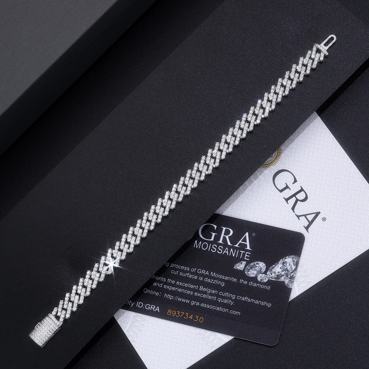 Moissanite Miami Cuban Bracelet - 925 Sterling Silver 18K Gold Plated 8mm