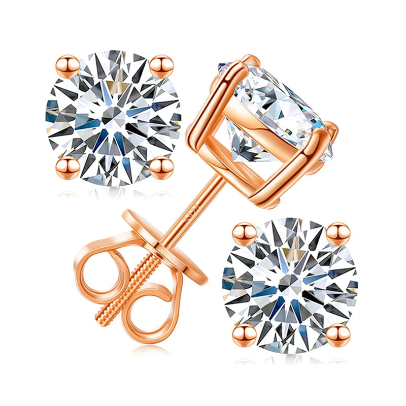 GRA Certified VVS Moissanite Stud Earrings