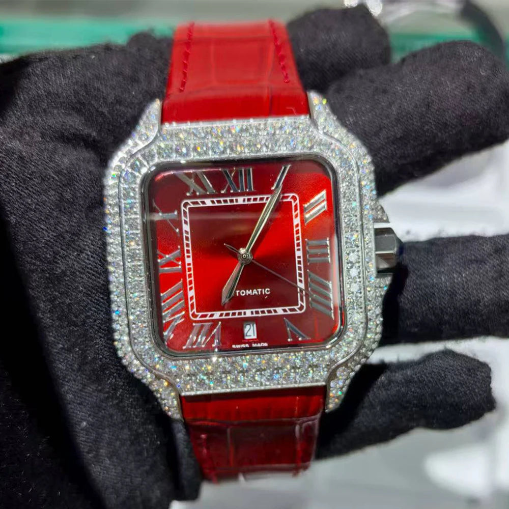 VVS Moissanite Iced Out Watch - Luxury Diamond-Pass Timepiece