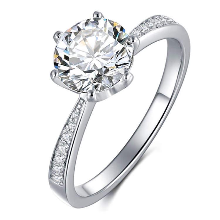 2 Carat Moissanite Engagement Ring Collection - 925 Silver