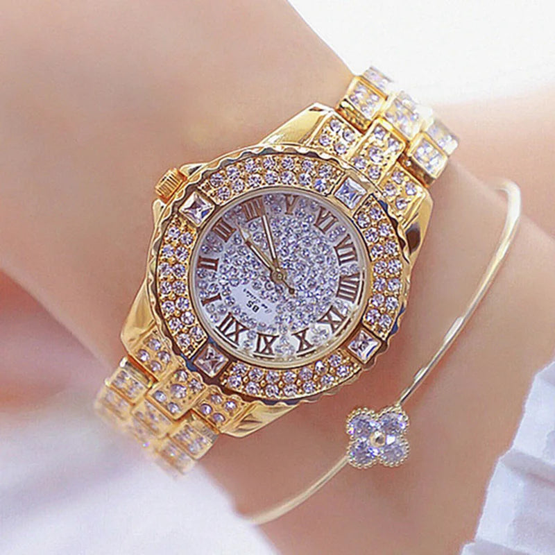 Celestial Radiance Diamond Watch - Luxury Gold Timepiece