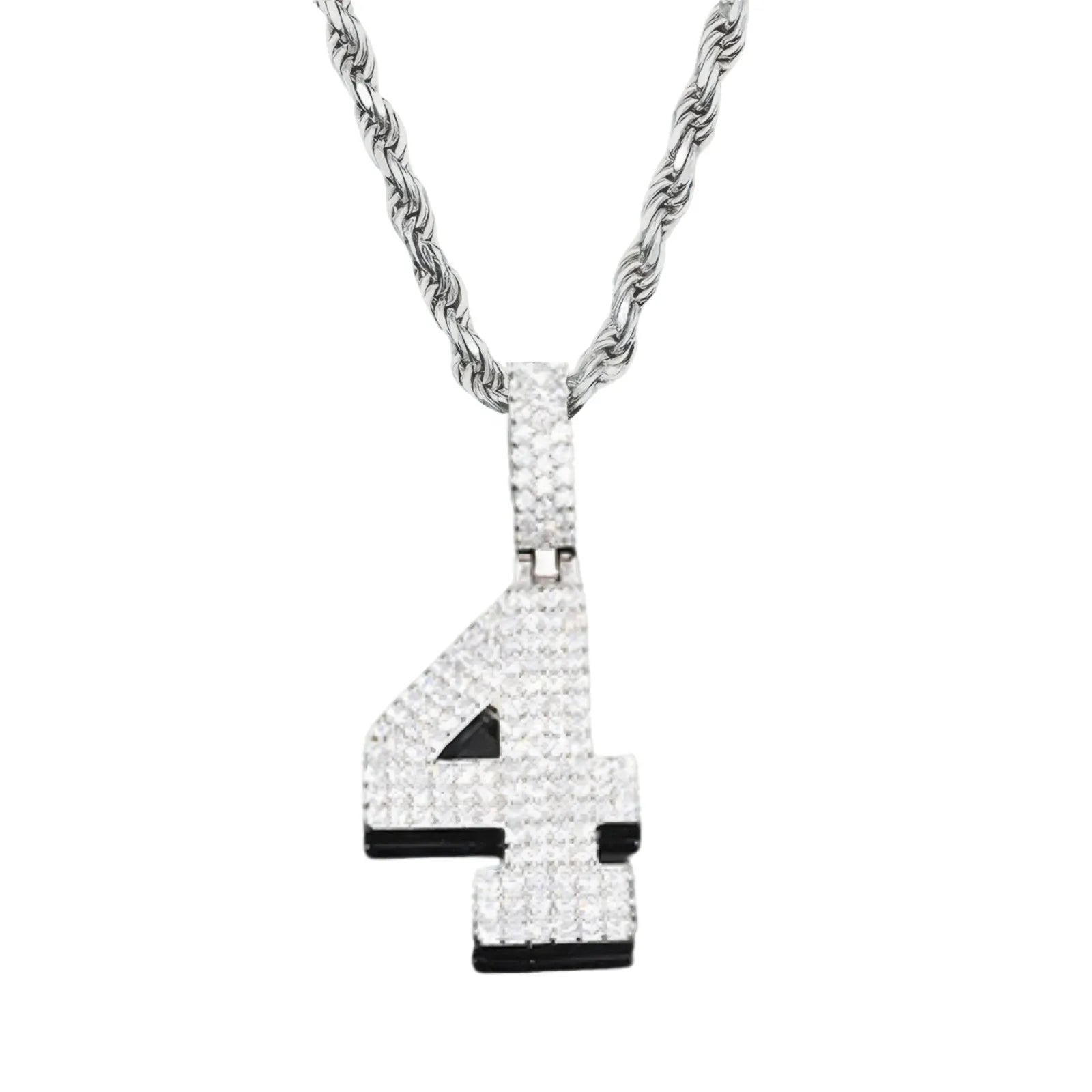 Moissanite Pendant Necklace - A-Z Letter Iced Out
