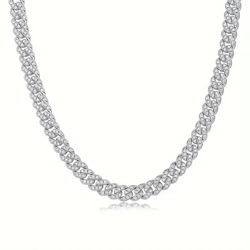 Celestial Iced Cuban Chain - Moissanite 925 Sterling Silver 18K Gold Plated