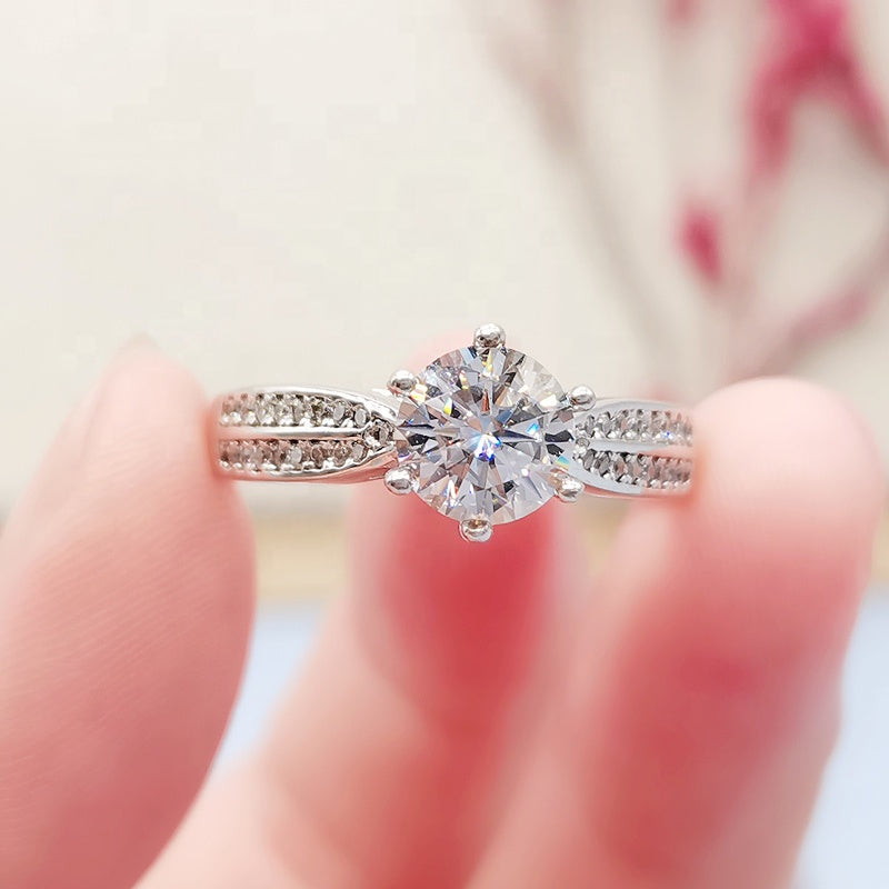 2 Carat Moissanite Engagement Ring Collection - 925 Silver