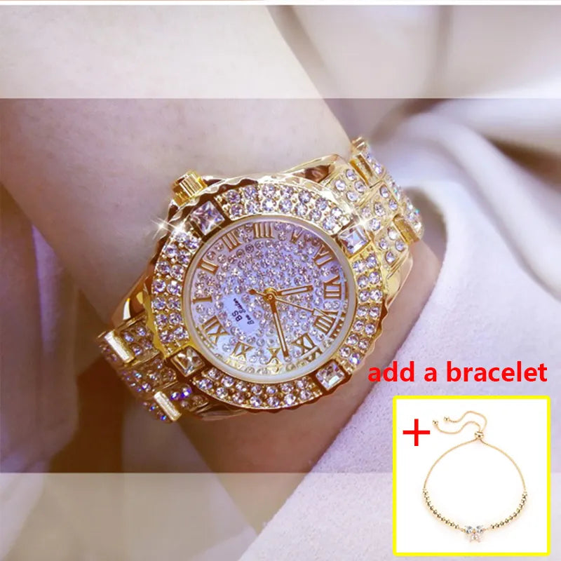 Celestial Radiance Diamond Watch - Luxury Gold Timepiece
