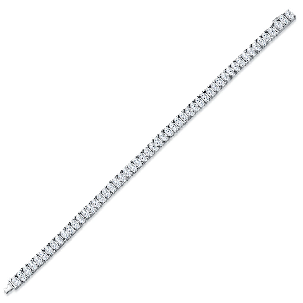 Iced Out Moissanite Tennis Bracelet - 18K Gold Plated 925 Sterling Silver