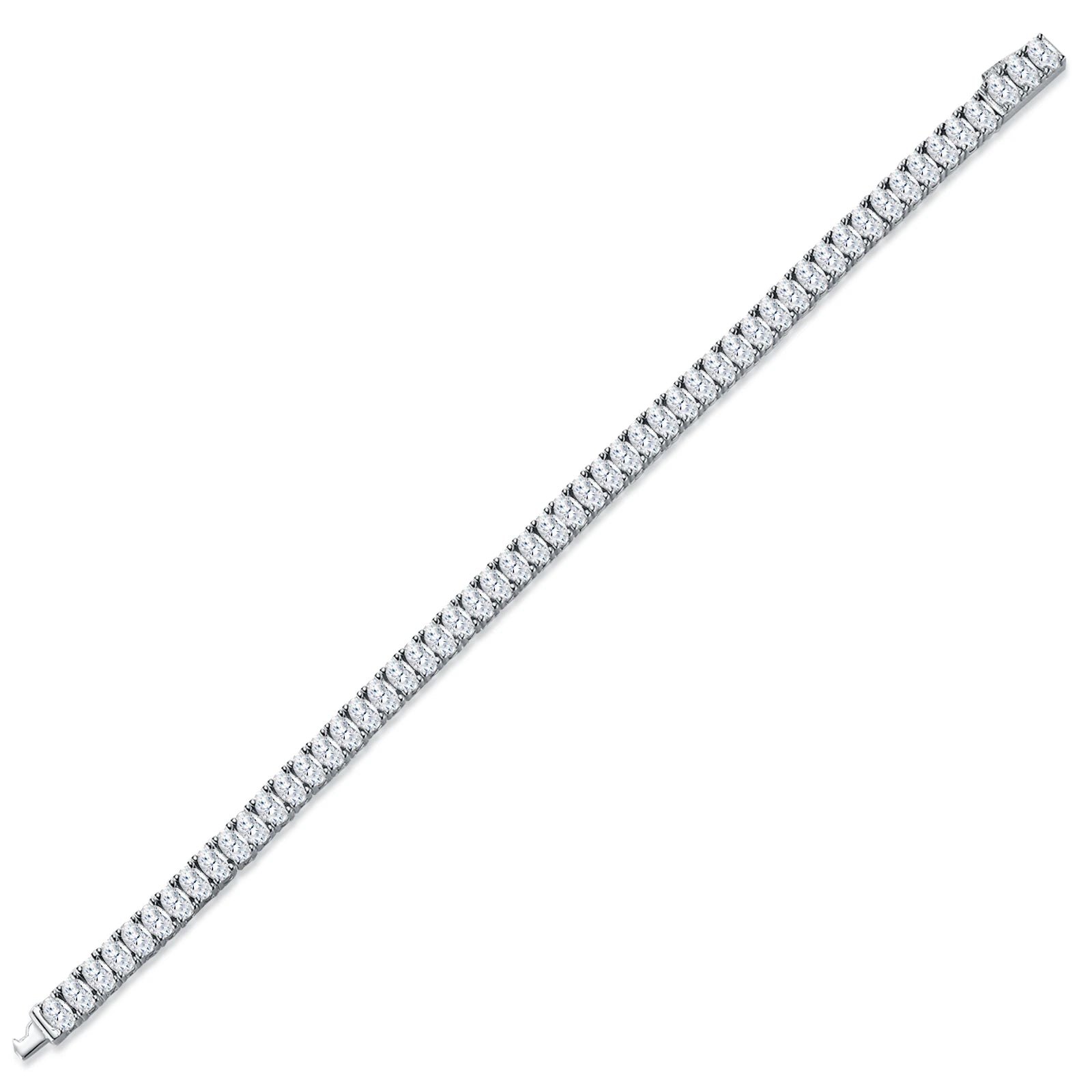 Iced Out Moissanite Tennis Bracelet - 18K Gold Plated 925 Sterling Silver