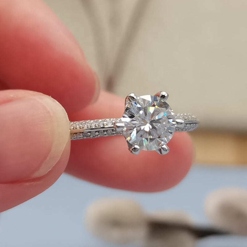 2 Carat Moissanite Engagement Ring Collection - 925 Silver