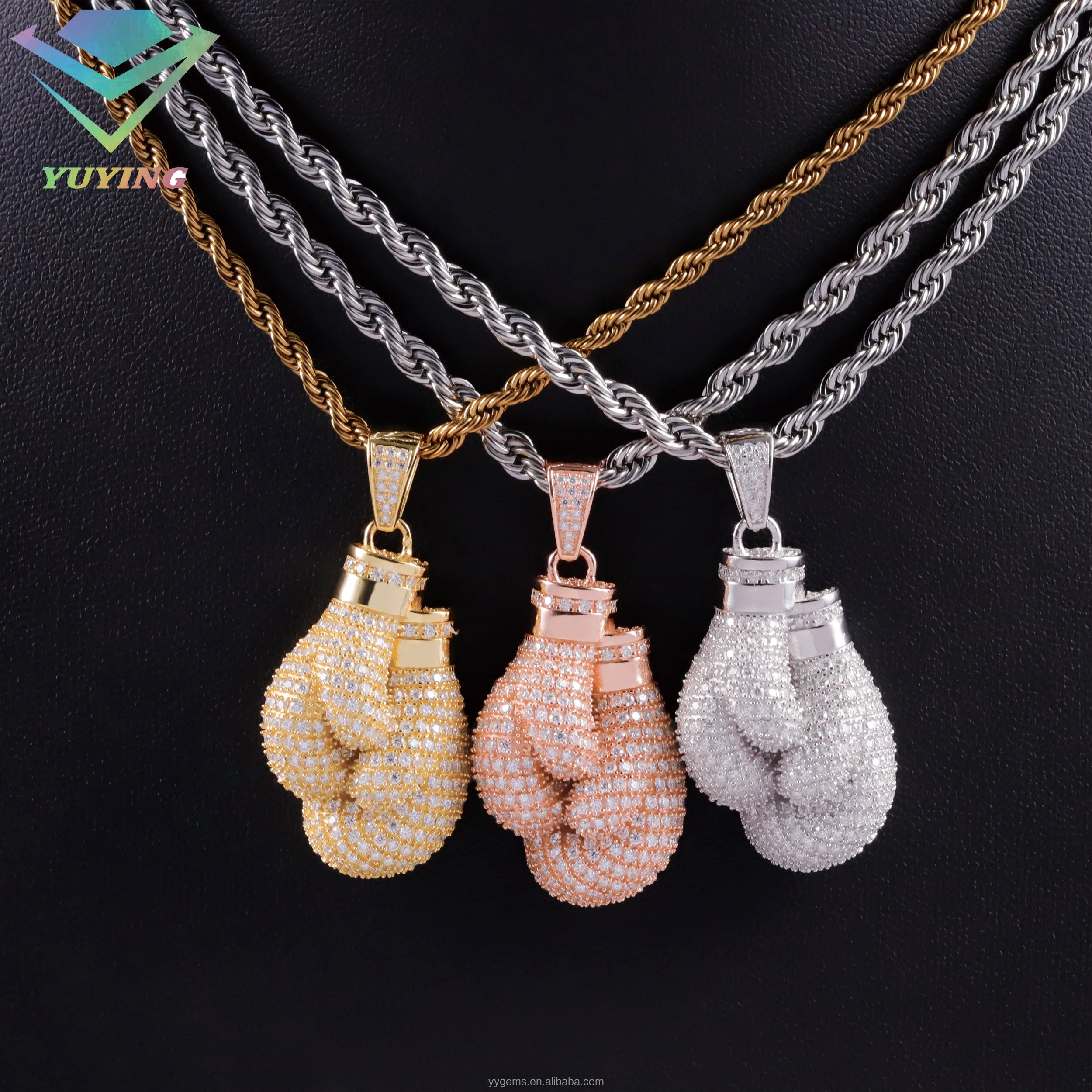 VVS Moissanite Pendant - 925 Sterling Silver in Gold Plating