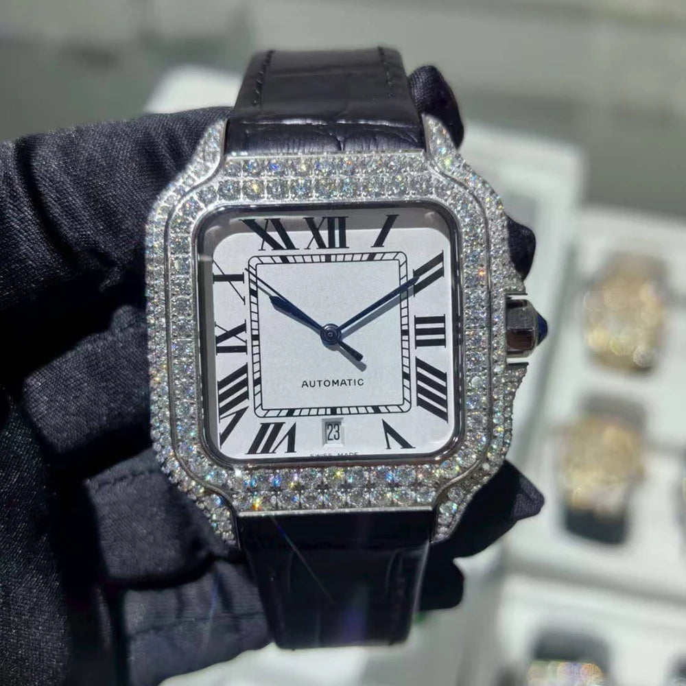 VVS Moissanite Iced Out Watch - Luxury Diamond-Pass Timepiece