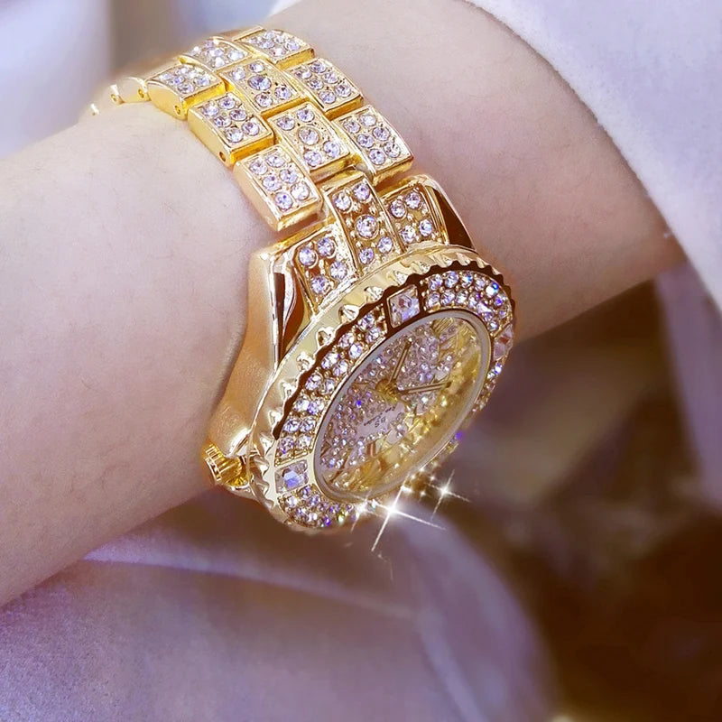 Celestial Radiance Diamond Watch - Luxury Gold Timepiece