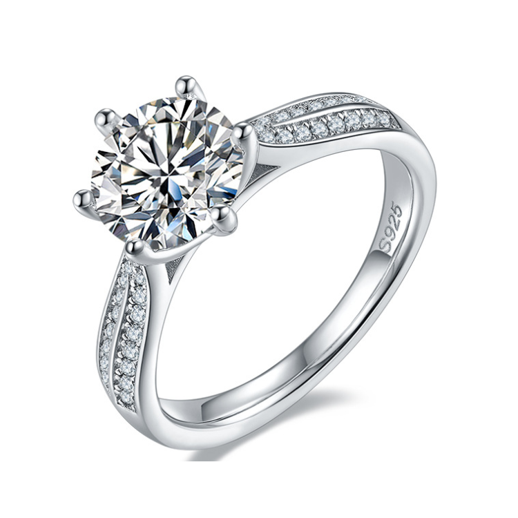 2 Carat Moissanite Engagement Ring Collection - 925 Silver