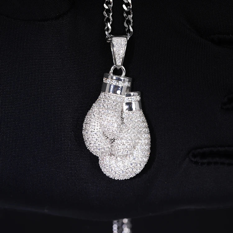 VVS Moissanite Pendant - 925 Sterling Silver in Gold Plating