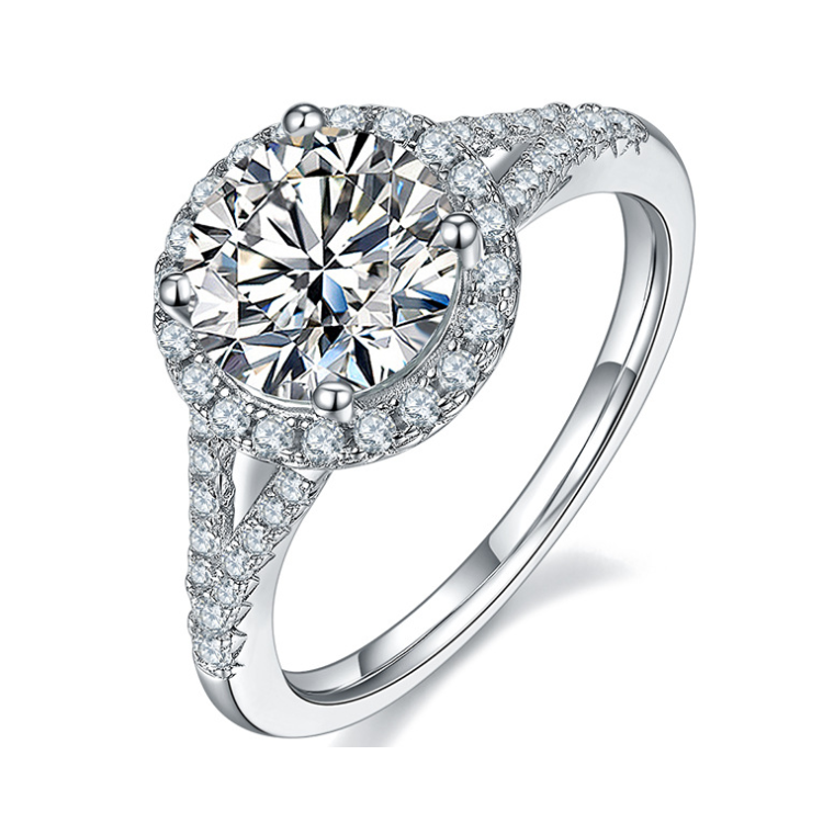 2 Carat Moissanite Engagement Ring Collection - 925 Silver