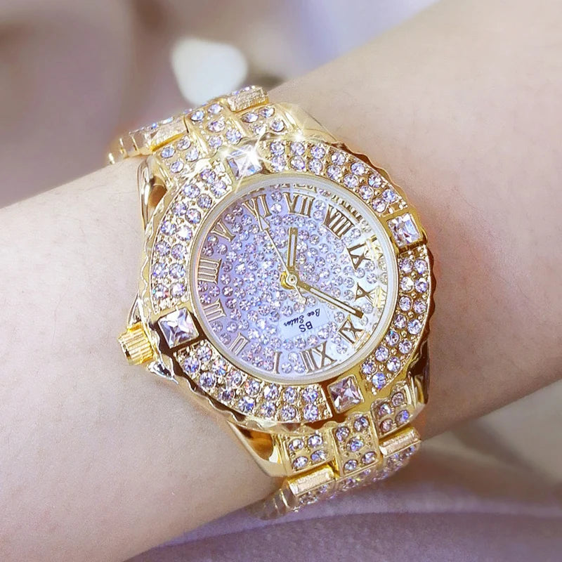 Celestial Radiance Diamond Watch - Luxury Gold Timepiece