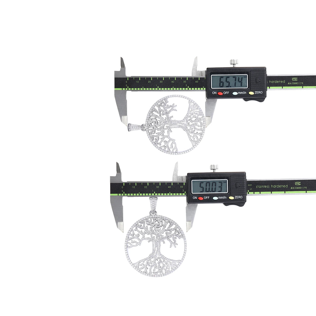 Tree of Life Iced-Out Moissanite Pendant - GRA Certified