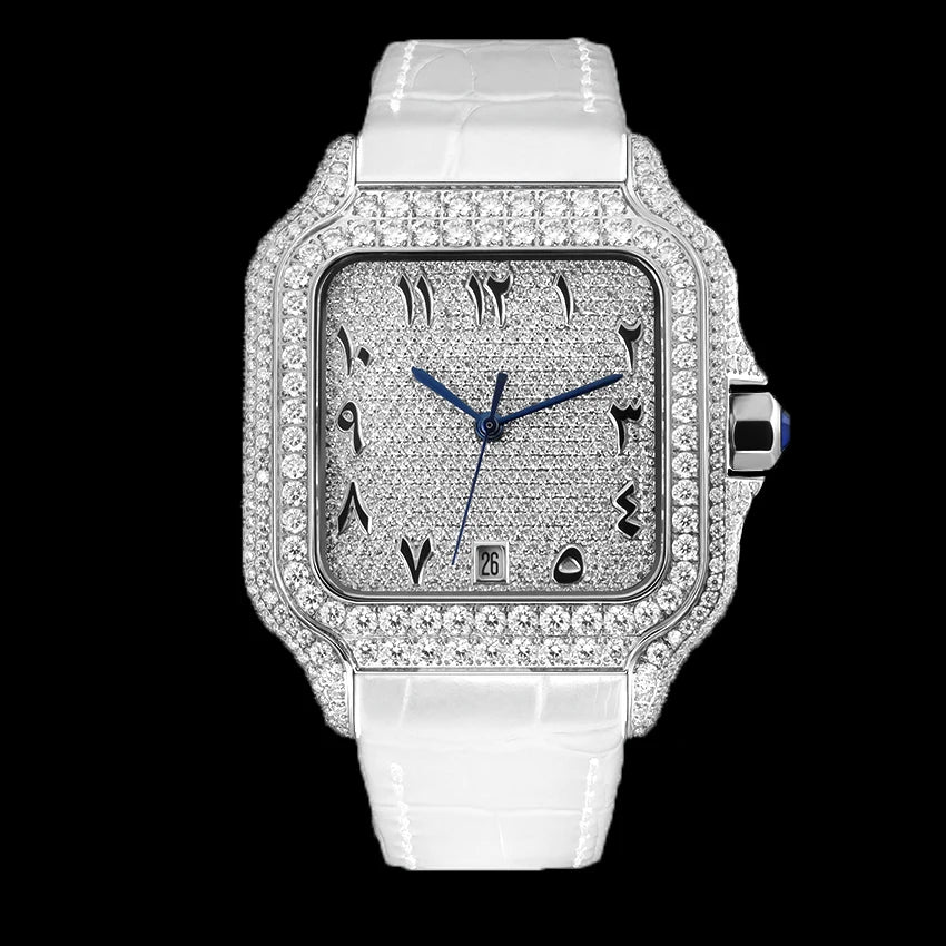 Iced Out VVS Moissanite Automatic Watch - Luxury Mechanical Timepiece