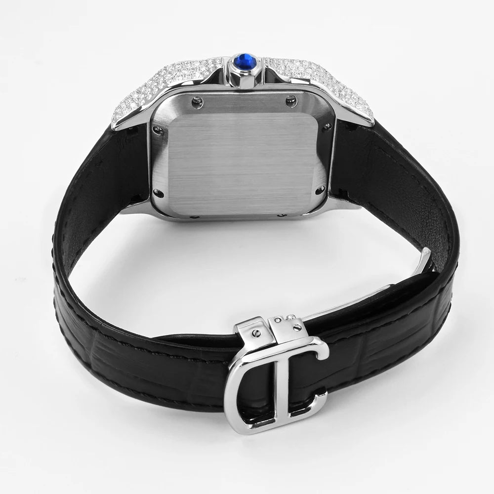 Iced Out VVS Moissanite Automatic Watch - Luxury Mechanical Timepiece