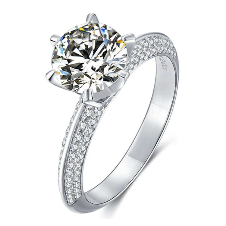 2 Carat Moissanite Engagement Ring Collection - 925 Silver