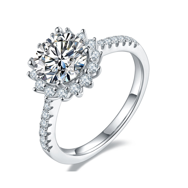 2 Carat Moissanite Engagement Ring Collection - 925 Silver
