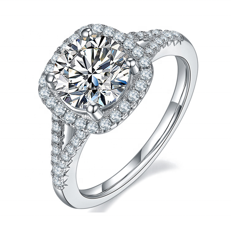 2 Carat Moissanite Engagement Ring Collection - 925 Silver