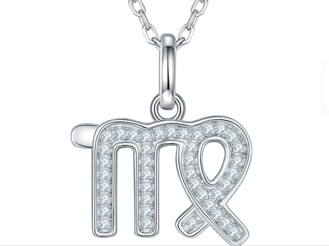 Zodiac Constellation Pendant Necklace - 12 Celestial Signs in Moissanite