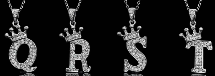 Iced-Out Initial Letter Pendant - Personalized A-Z Moissanite Necklace