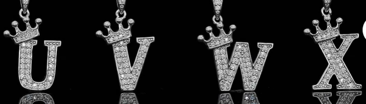 Iced-Out Initial Letter Pendant - Personalized A-Z Moissanite Necklace