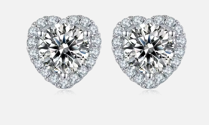 Classic Heart Moissanite Set