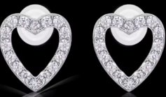 Eternal Heart Moissanite Stud Earrings