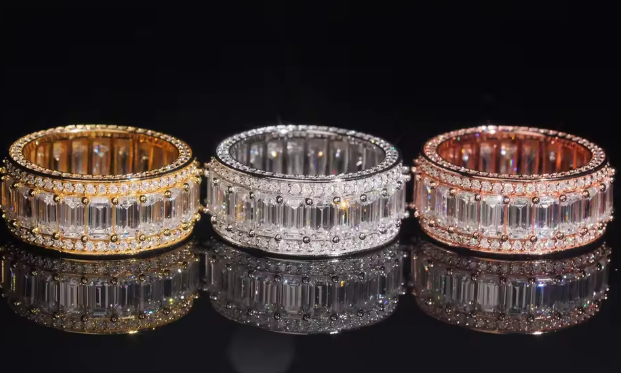 VVS Moissanite Iced Ring - 925 Sterling Silver | GRA Certified