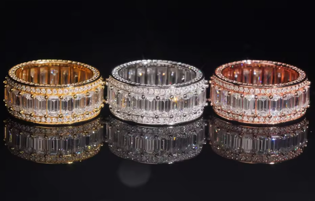 VVS Moissanite Iced Ring - 925 Sterling Silver | GRA Certified