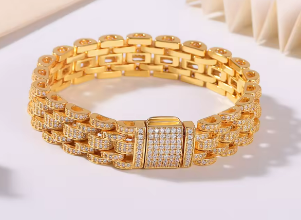 Heavy Cuban Link Bracelet - 18K Gold Plated 925 Sterling Silver