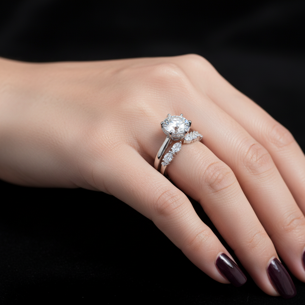 Bridal set worn on hand