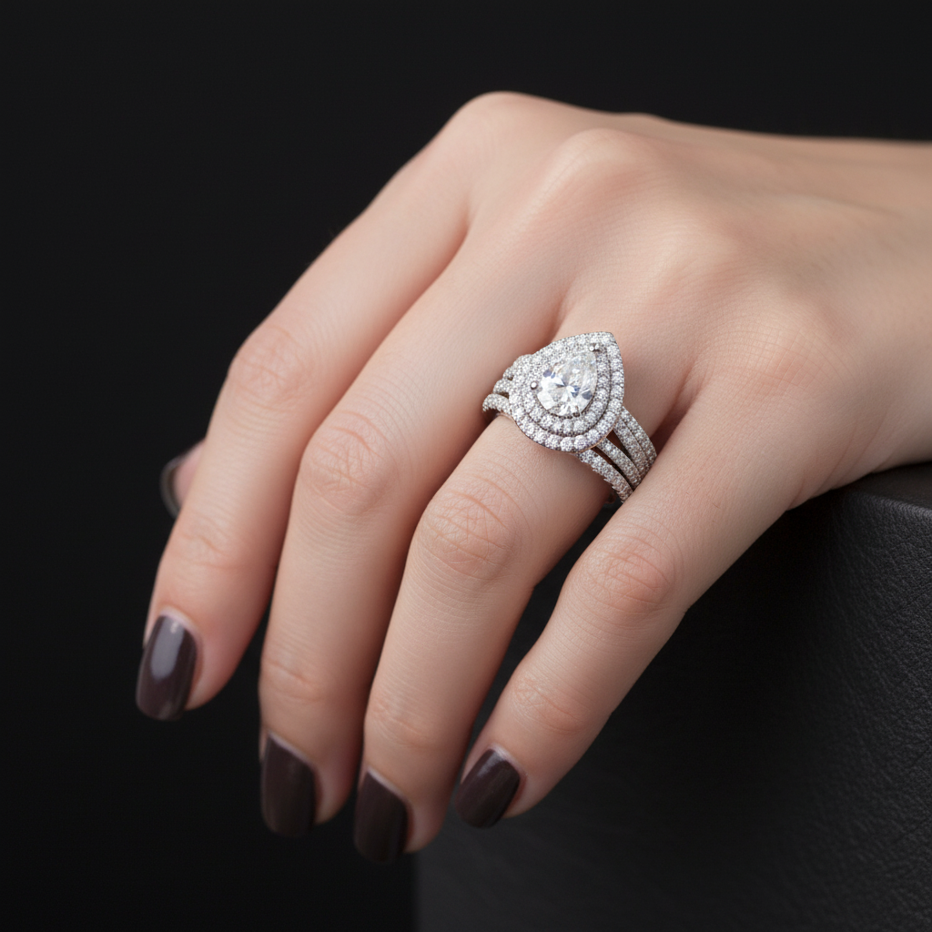 Bridal set worn on hand