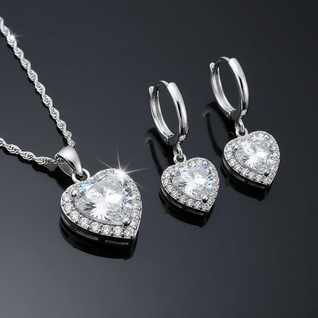 Crystal Heart Set Detail