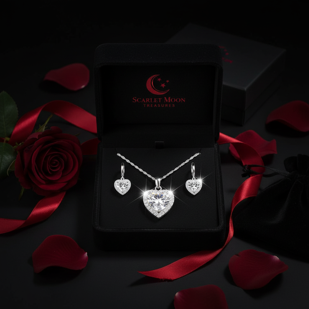 Crystal Heart Set Gift Box