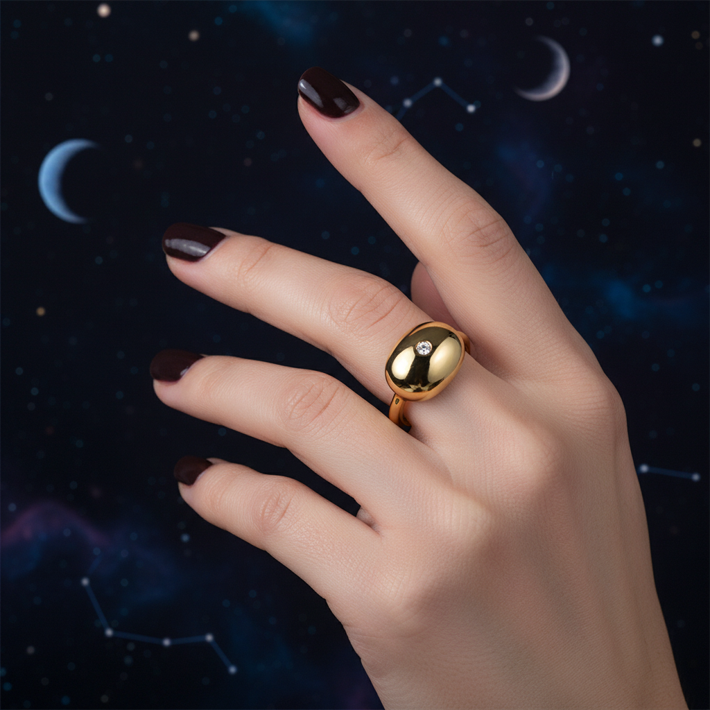 Lifestyle shot with celestial background