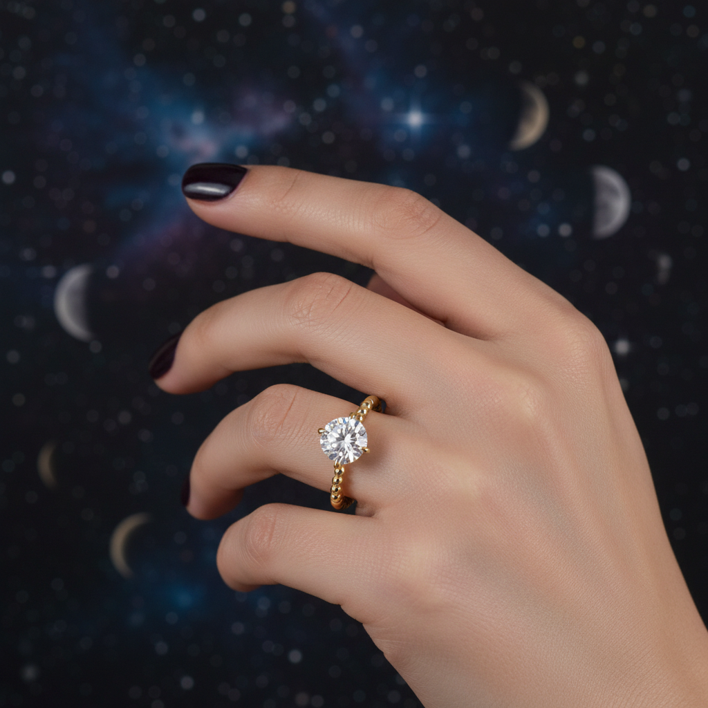 Lifestyle shot with celestial background