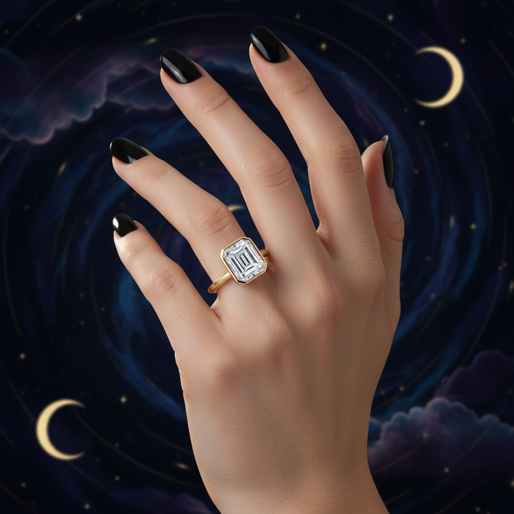 Lifestyle shot with celestial background