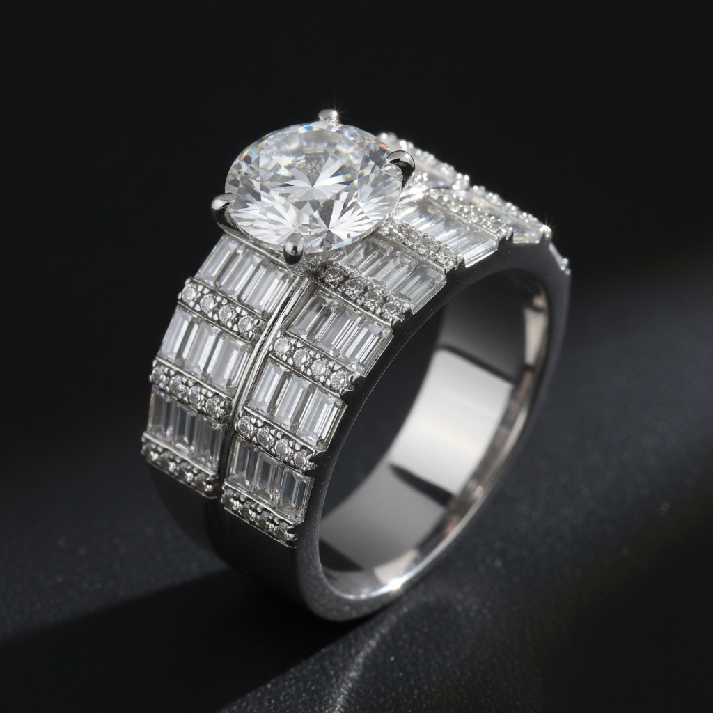 Macro detail of baguette rows