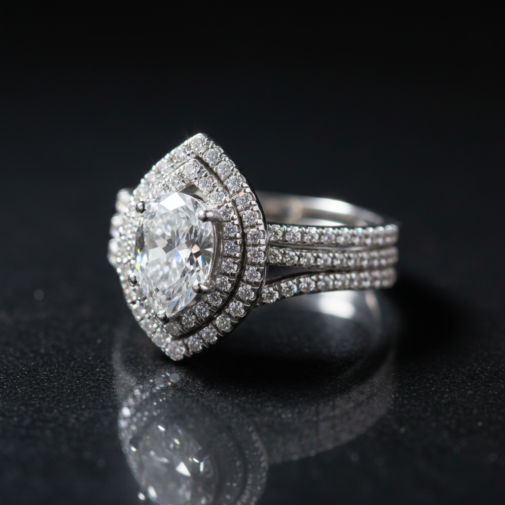 Macro detail of both rings