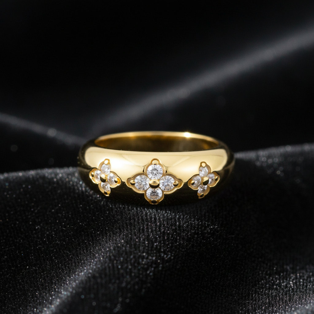 Macro detail of floral motifs