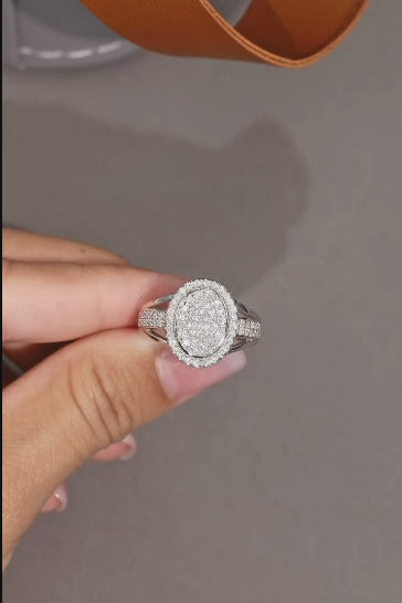 GRA Certified Iced Out Moissanite Ring - 925 Sterling Silver Hip Hop Luxury